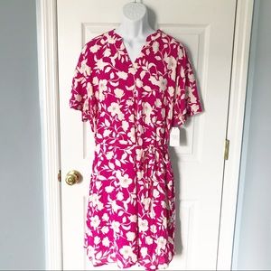 Time and Tru | Woven Shirtdress | Pink | XL